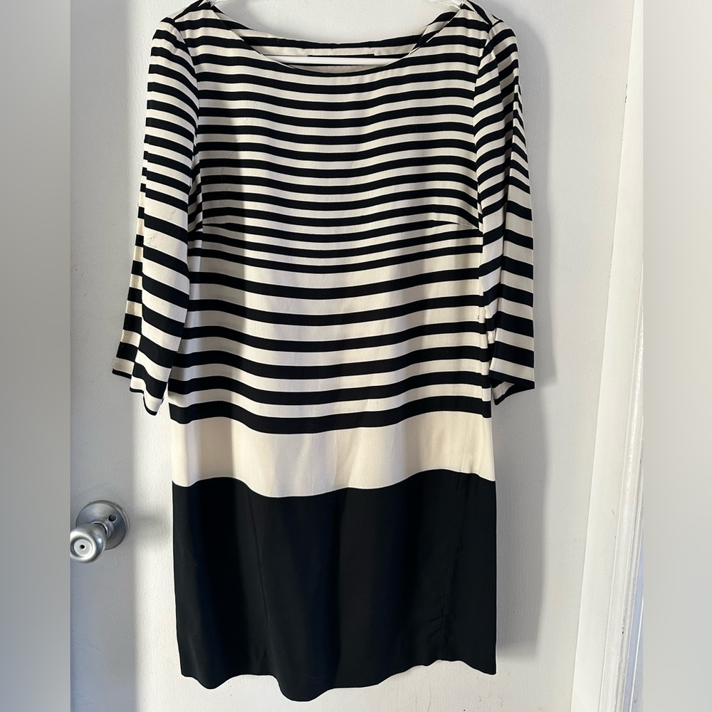 🌻 Zara Striped Satin Sheath Dress 🌻